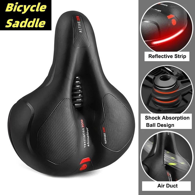 Fahrrads itz bequemes und atmungsaktives Fahrrads attel kissen wasserdicht mit doppelter Stoß dämpfung für MTB-Mountainbike Image