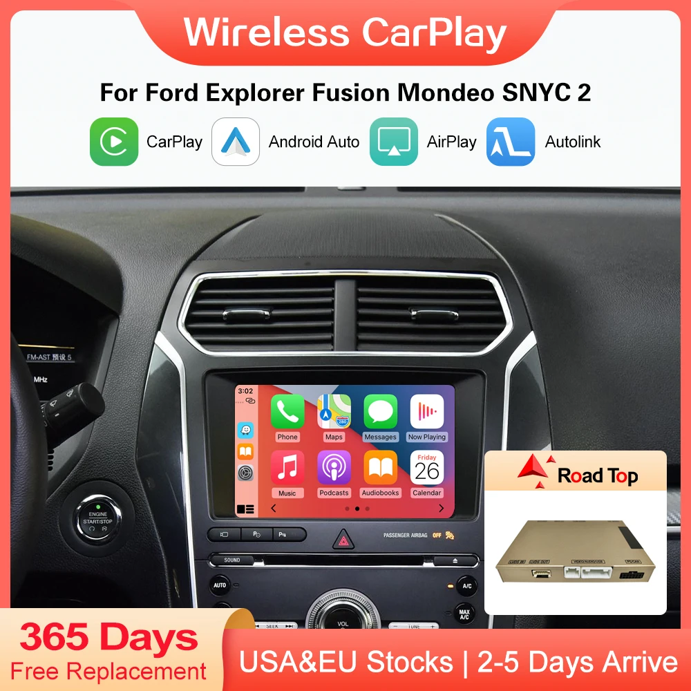 Drahtloses CarPlay für Ford Explorer Fusion Mondeo Sync 2, mit Android Auto Interface Mirror Link AirPlay Car Play-Funktionen Image