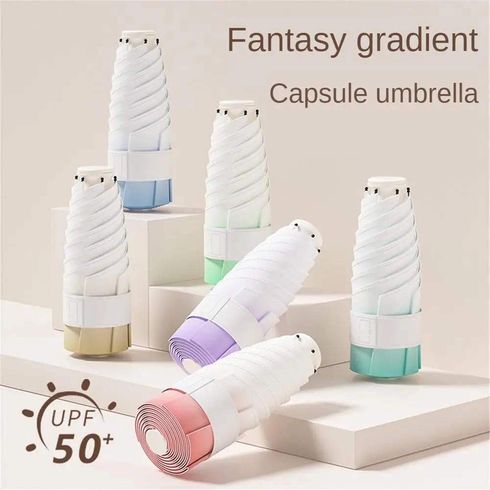 Ultraleichter automatischer Regenschirm tragbarer Mini-Sonnenschutz im Freien regnerischer wind dichter schwarzer Gummi-Sonnenschutz-Falt schirm Paraguas 우Capital Image