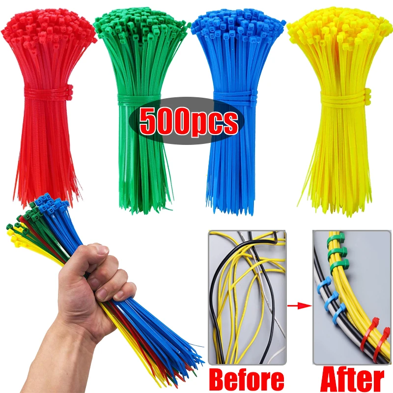 Selbstsicher nde Nylon-Drahtkabel-Kabelbinder Mehrzweck-Kabelbinder Riemen-Befestigungs schlaufe wieder verwendbare Draht wickel für das Home Office Image