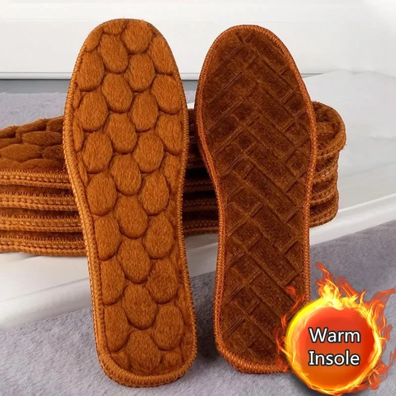 1 paar Winter Warme Schuhe Einlegesohle Verdicken Plüsch Schnee Stiefel Schuh Sohle Thermische Einsatz Sport Laufschuhe Einlegesohlen Männer Frau Heizung Pads Image
