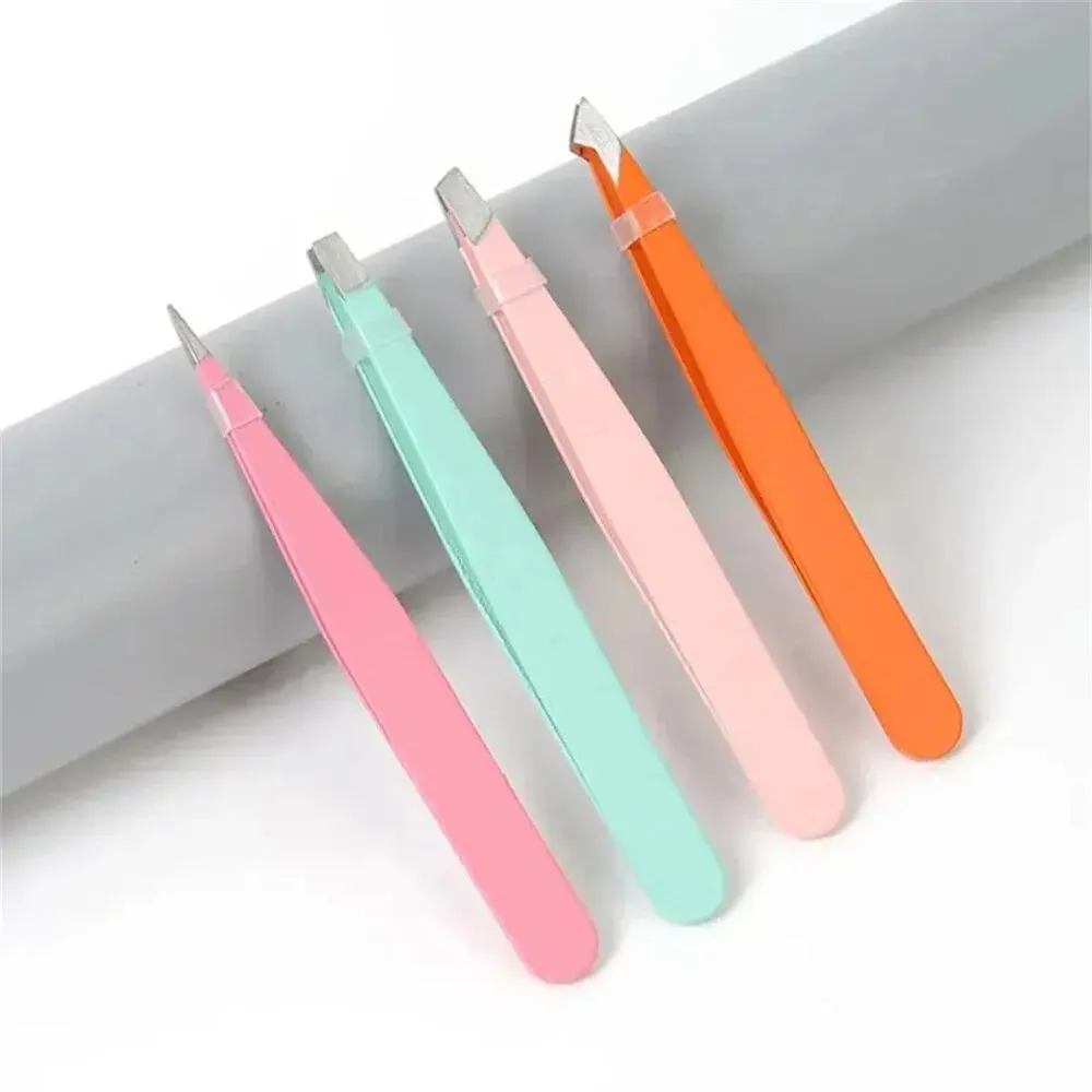 4PCS Augenbraue Pinzette Edelstahl Augenbraue Pinzette Gehäuse Gesichts Haar Schutt Und Eingewachsene Haar Entfernung Pinzette Schönheit Werkzeuge Image
