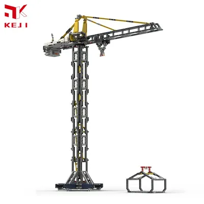Keji MOC-25729 RC Fernbedienung Turm Kran Engineering Fahrzeug Baustein Ziegel Kit DIY Spielzeug Weihnachts geschenk Image