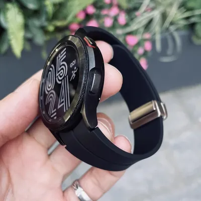 Original Silikon band für Samsung Uhr 6 4 5 Pro 45mm Klassiker 47mm 43mm 44mm 40mm Magnets chnalle Correa Galaxy Uhr 6 Armband Image