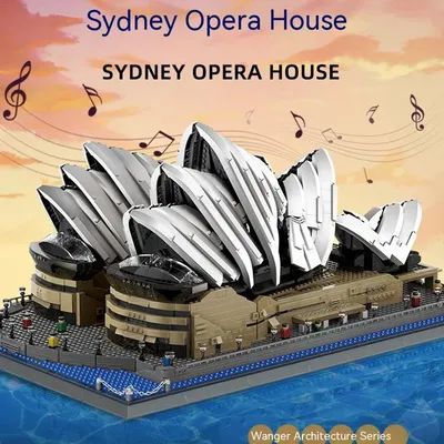 Berühmte Architektur Australien Sydney Opernhaus Stadt Modell Bausteine Ziegel Weihnachts geschenke Geburtstags spielzeug Image
