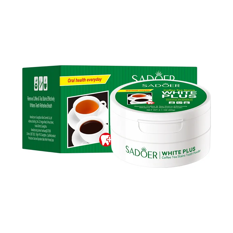 60g Zahn aufhellung pulver zum Entfernen von Kaffee-Tee-Flecken Zahnpasta zum Reinigen der Zähne Zahn aufhellung gründlich reinigen Image