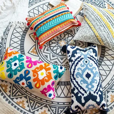 Boho Kissen bezug Wohnzimmer Sofa Kissen böhmische Mode dekorative Baumwolle Kissen bezug Kissen Image