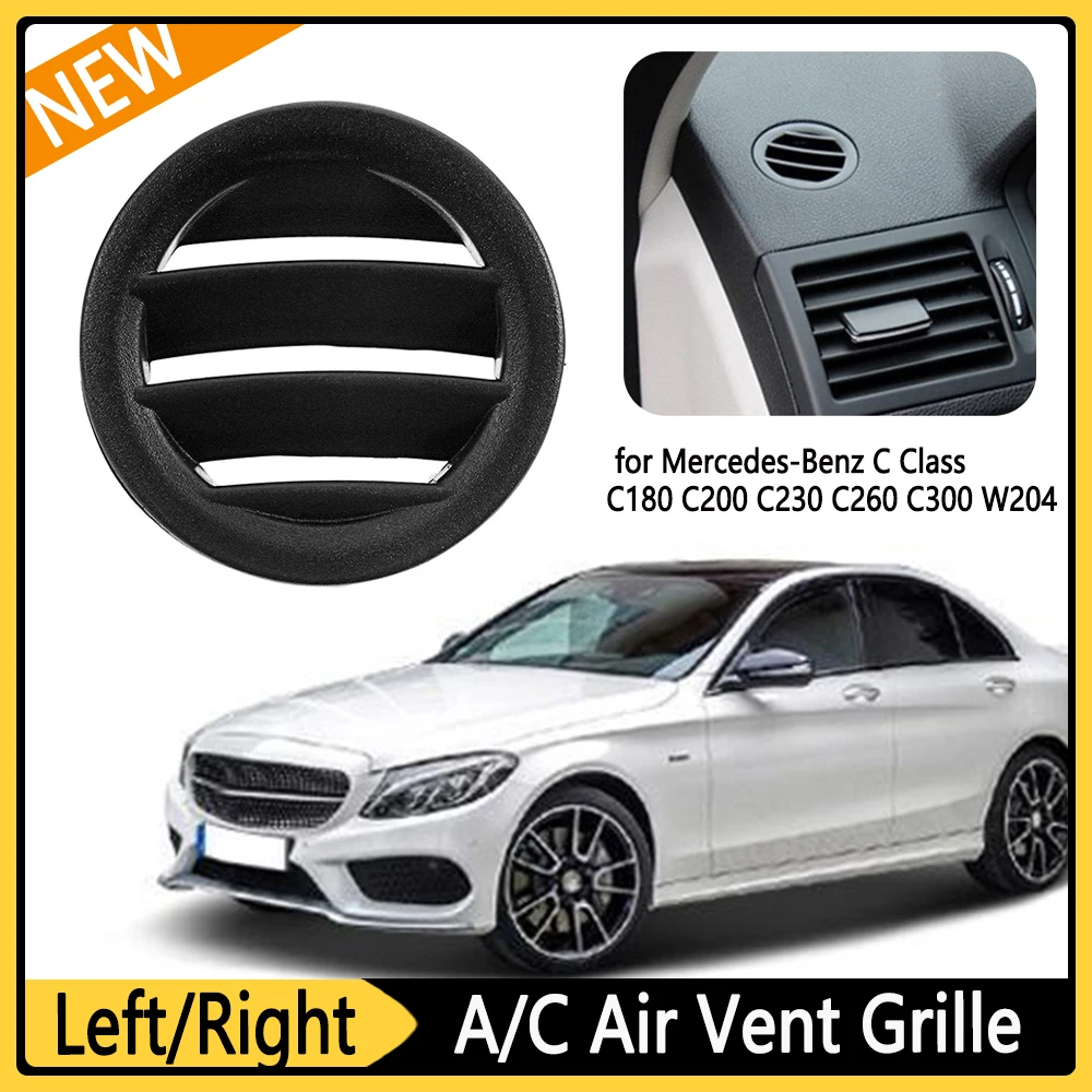 Schwarzes Armaturen brett A/C Entlüftung auslass gitter links rechts für Mercedes-Benz C-Klasse C180 C200 C230 C260 C300 W204 2012-2015 Image