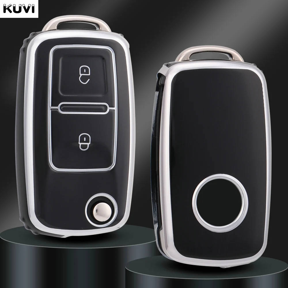 2 3 knöpfe tpu shell fob für vw volkswagen mk4 bora golf 4 5 6 jetta passat polo bora toura skoda sitz autos chl üssel etui abdeckung Image