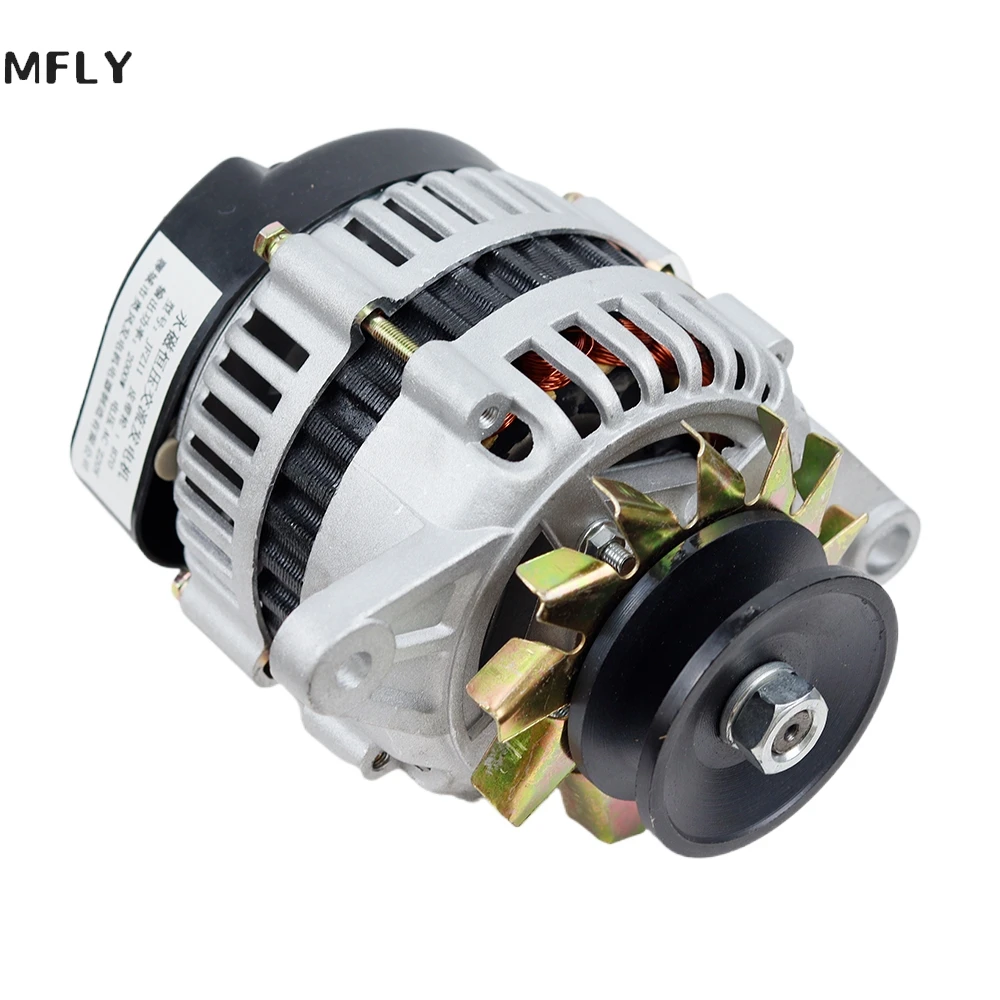 2000w 12V 24V AC Permanent magnet bürstenloser reiner Kupfer Hoch leistungs generator bürstenloser Generator Riemens cheibe Typ Permanent magnet Image