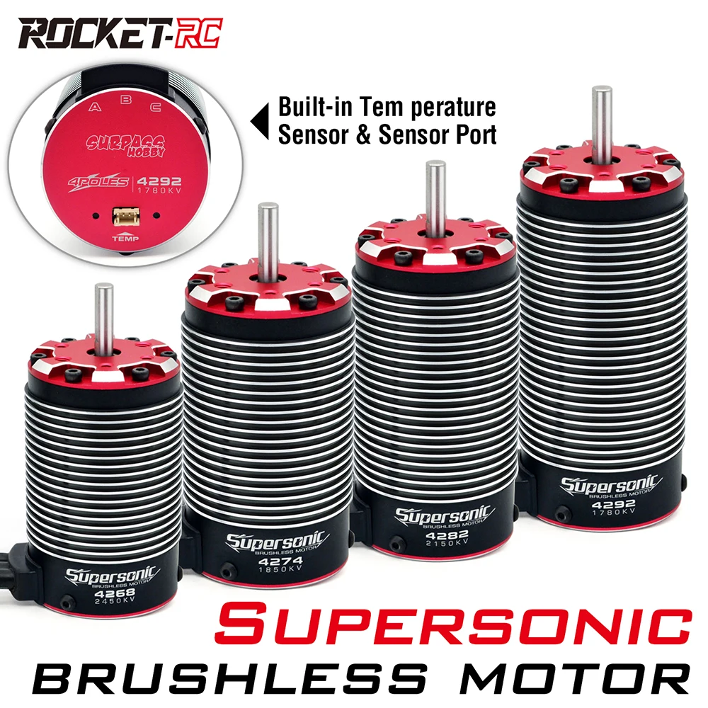 Surpass Hobby Rocket-RC Bürstenloser Motor 4268 4274 4282 4292 für 1/8 1/7 RC Car Truck Off Road On Road Traxxas Wltoys HSP