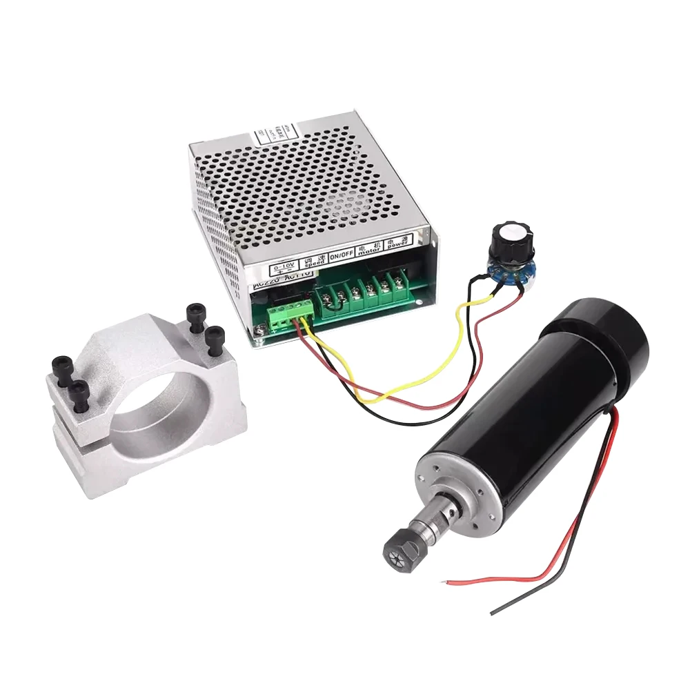 500W luftgekühlte Spindel CNC Spindel Kit 500W Spindel motor 110V/220V Strom versorgung 52mm Klemmen für CNC Gravur Malling Maschine Image