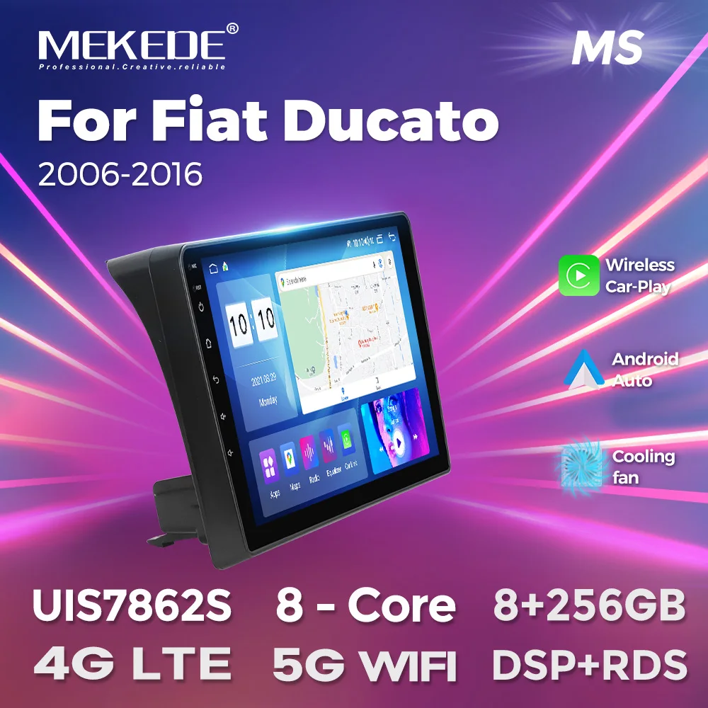 Mekede uis7862s Autoradio für Fiat Ducato 2006-2017 Wireless Carplay 9 "Multimedia Video Player intelligentes Navigations system dsp