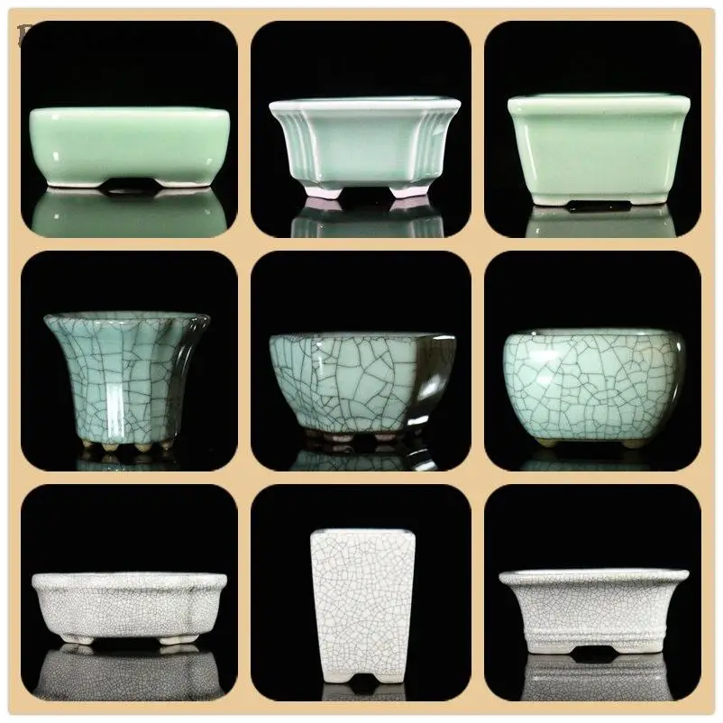 Lila Ton Blumentöpfe Mini Blumentöpfe Haushalt Handgemachte Sukkulenten Klassische Kreative Bonsai Töpfe Desktop Dekorative LB920 Image