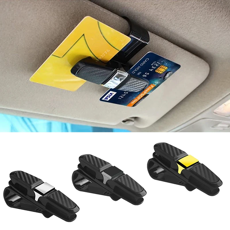 1pc Auto Brillen etui Auto Sonnenblende Brillen halter Sonnenbrille Clip Sonnenbrille Brillen Karten halter Auto Interieur Zubehör Image