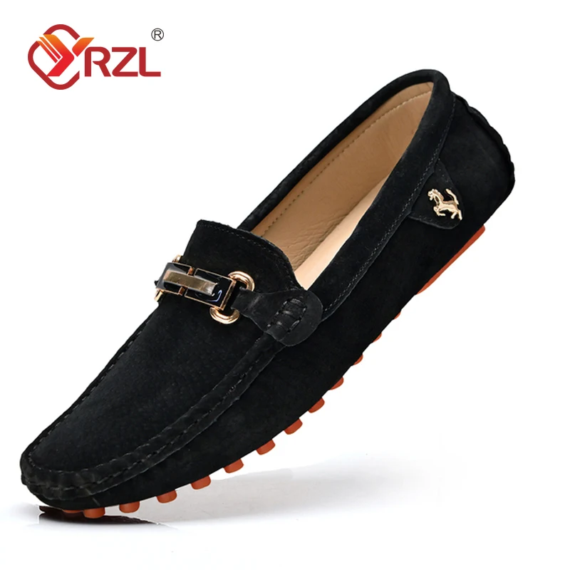 YRZL Loafer für Herren, große Größe 48, weiche Mokassins zum Fahren, hochwertige Wohnungen, echtes Leder, Schuhe für Herren, Slip-on-Wildleder-Loafer für Herren