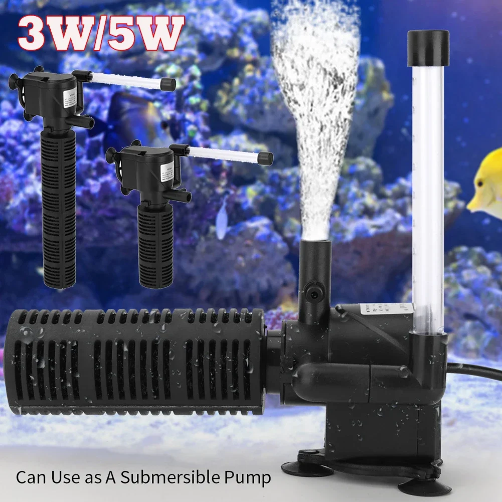 Aquarium Sauerstoff filter 3 in 1 Aquarium Filter Aquarium Sauerstoff Tauch wasser reiniger Silent Belüftung pumpe für Aquarium