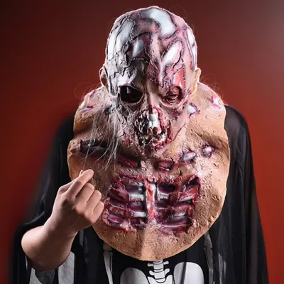 Horror blutige Zombie Kopf maske realistische Teufel Halloween Maskerade Spukhaus Cosplay Requisiten