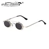 Vintage Hip Hop Rot Kleine Runde Sonnenbrille Frauen Marke Design Lustige Steampunk Shades Brillen