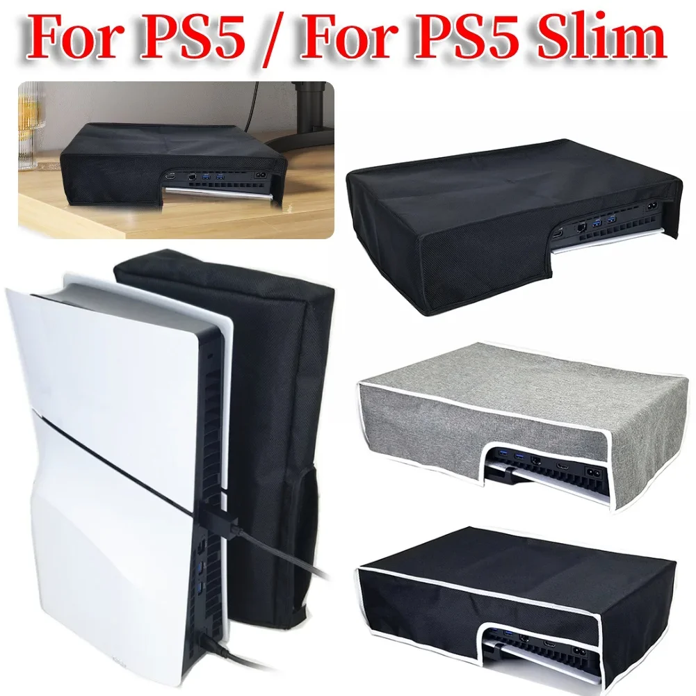Für ps5 schlanke Spiele konsole staub dichte Abdeckung Hülsens chutz hülle wasserdichte Anti-Staub-Außen gehäuse Schutzhülle für Playstation5 Image