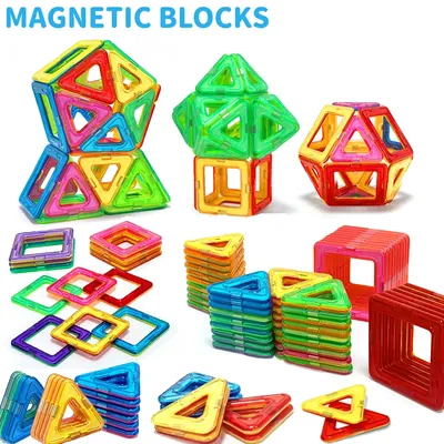 Magnetblock-Baustein, Magnetspielzeug, Bauset, Kinder, Übung, Denken und Kreativität, DIY-Spielzeug, Image