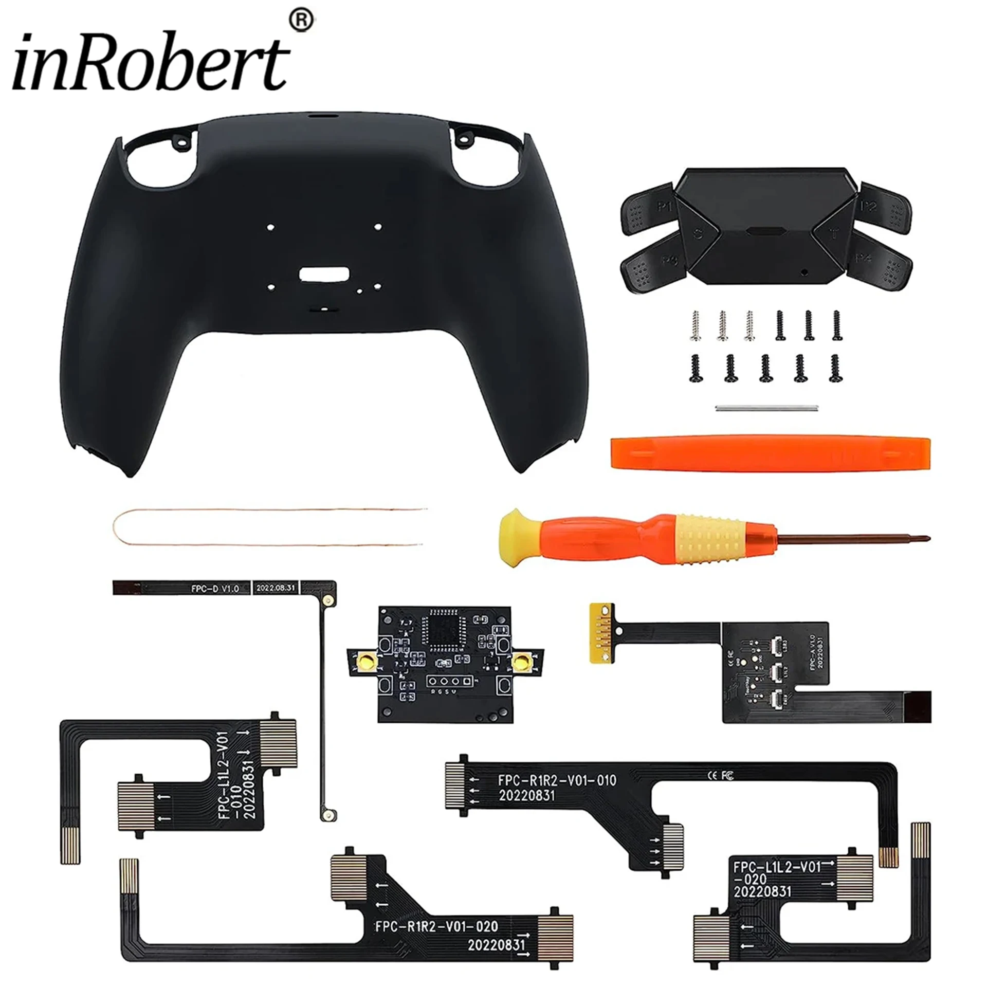 Für PS5 BDM 010 & BDM 020 Back Paddles Befestigung für PS5 Controller 4 Stück Back Buttons & Backplate Programmierbares Remap Kit