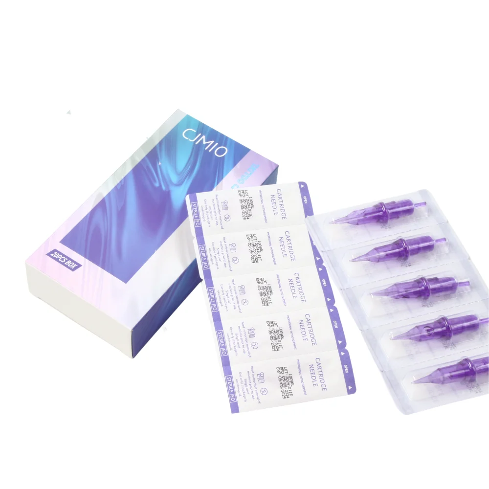 20 Stück Einweg patrone Tattoo Nadeln 3rl 5rl 7rl 9rl 0,3mm runde Liner einteilige Membran system Make-up Nadel patronen Image