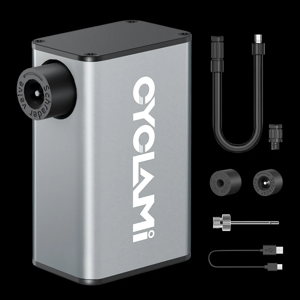 CYCLAMI A3 Mini Elektrische Luftpumpe Tragbare Fahrrad Cordless FV AV Inflator Presta Schrader Ventil Outdoor Straße MTB Fahrrad Aluminium Image