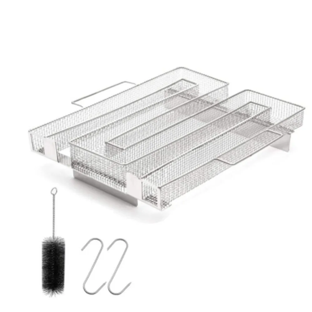 Kalter Rauchgenerator für Raucher, BBQ-Grill, kalter Rauchgenerator, Raucher, Holzpellet, Küchenzubehör mit sauberer Bürste, 2 Haken Image