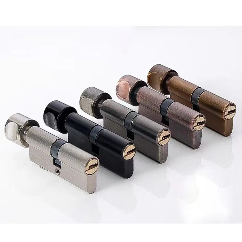 Europäischen Big Zink-legierung Türschloss zylinder Einzigen Offenen, Zylinder Türschloss innen, 60mm70mm75mm80mm Messing core Holz Türschloss