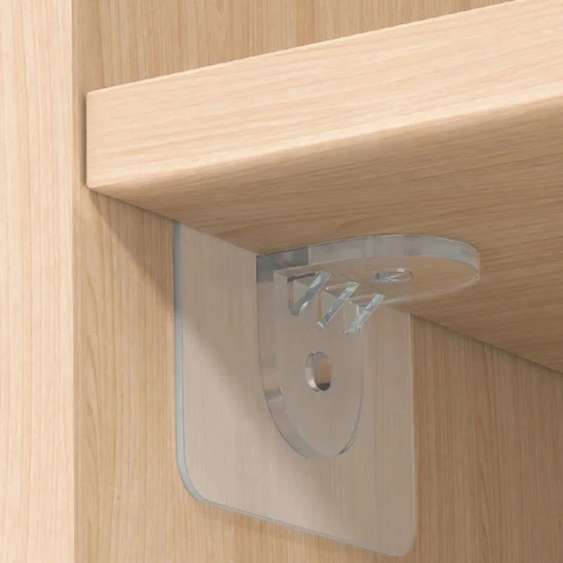 4/10 Stück Kleiderschrank-Trennwinkel, nicht abfärbende, klebrige Küchenschrank-Trennwinkel, Anti-Seiten-Rutsch-Schicht-Stützhalterungen