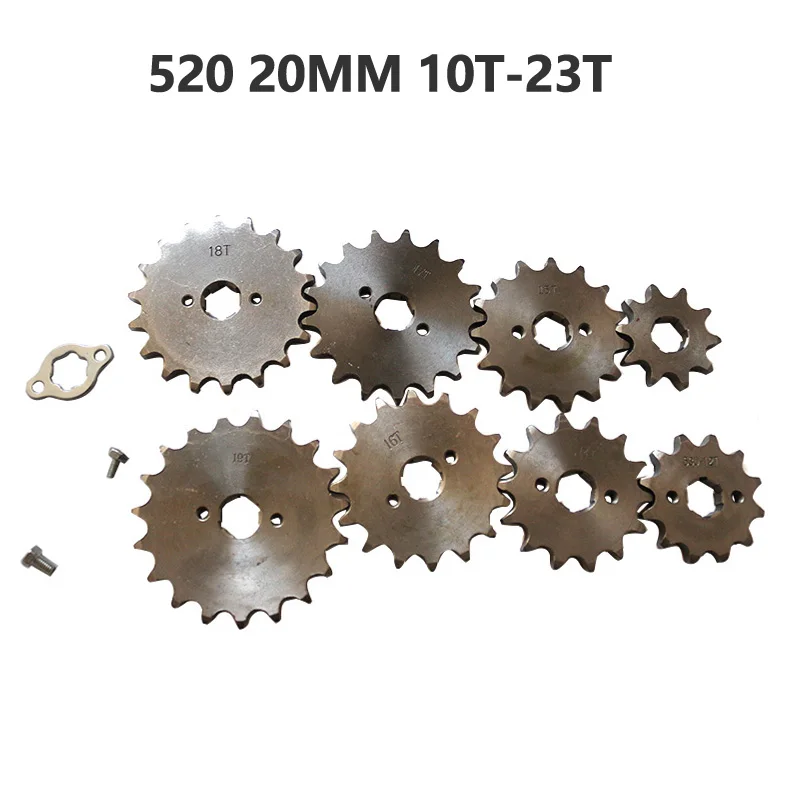 520 20mm 10 11 12 13 14 15 16 17 18 19 20 -23t Kettenrad vorne für Honda Lifan Zongshen Ycf ATV Quad Dirt Pit Bike Buggy