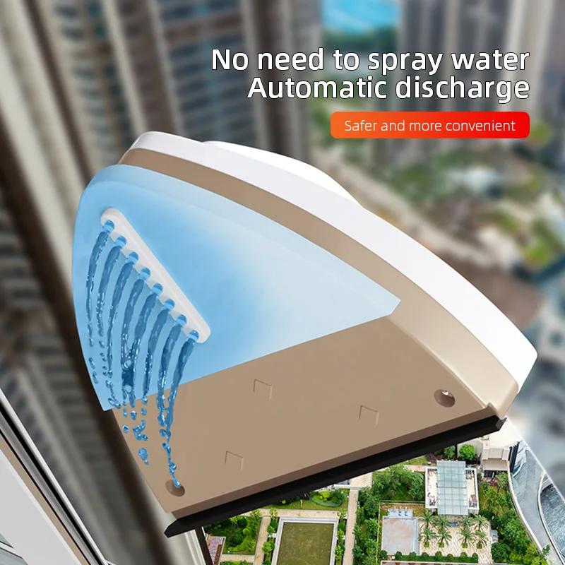 2024 neue magnetische Fenster putzer bürste doppelseitige automatische Wasser ablass wischer Glasfenster bürste Reinigung Haushalts werkzeuge Image