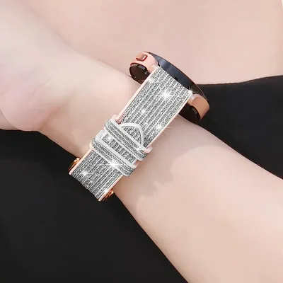 Für Samsung Galaxy Uhr 7/6/5/4 40mm 44mm Band 20mm Bling Silikon Leder armband Galaxy Uhr 6 klassische 43mm 47mm 4 klassische Band Image