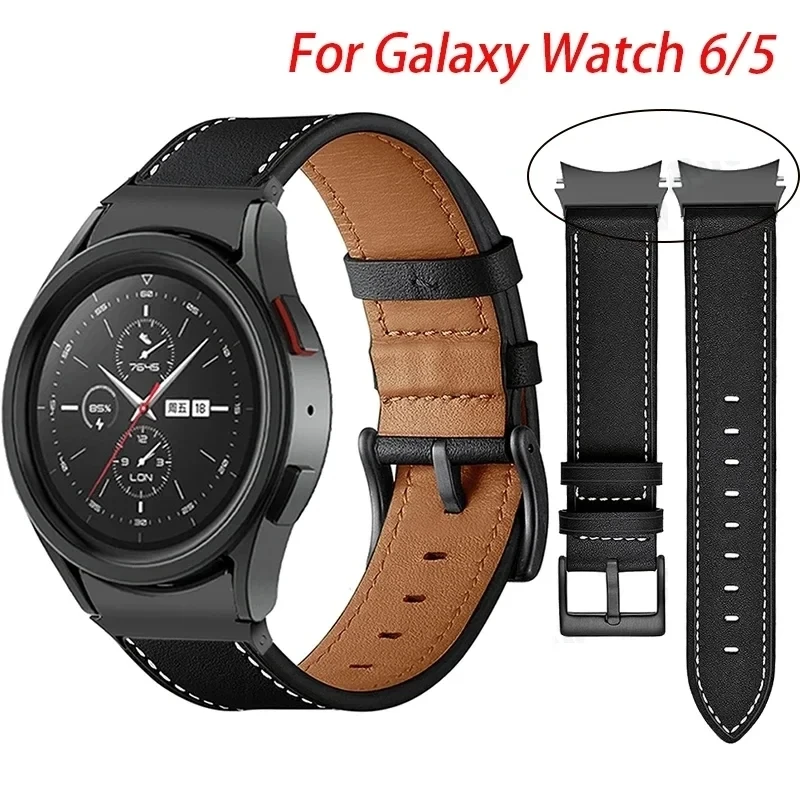 Keine Lücken Lederarmband für Samsung Galaxy Watch 6 4 Classic 47 mm 43 mm 46 mm 42 mm Band für Watch 6 5 4 40 mm 44 mm 5Pro 45 mm Armband Image
