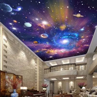 Nach 3D Foto Tapete Star Universe Galaxy Raum Abgehängte Decke Wand Malerei Wohnzimmer Schlafzimmer Tapete Wohnkultur Image