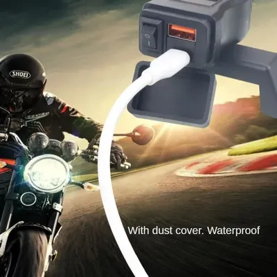 Motorrad Fahrzeug Ladegerät wasserdicht Adapter Telefon USB PD QC 3,0 Dual Ports Schnell ladung mit Voltmeter Moto Zubehör