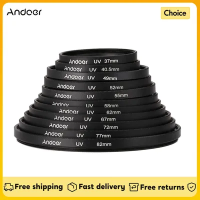 Andoer 49mm/ 52mm/ 55mm/ 58mm/ 62mm/67mm UV-Ultraviolett filter linsen schutz für Canon Nikon DSLR-Kameras