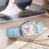 Riff Tiger Mode und Elegante Automatische Uhren Diamanten Weiß MOPP Zifferblatt Stahl Uhr Für Damen RGA1550