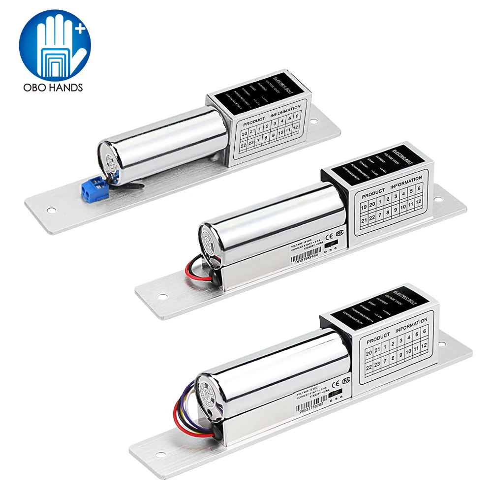 Fail Safe 12V Elektrische Bolzen Lock Niedrigen Temperatur Elektronische Einsteckschloss Türschloss mit Zeit Verzögerung für Security Access Control system Image