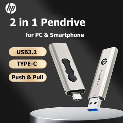 HP X796C USB3.2 Typ A Typ C Flash Drive 256 GB 128 GB 64 GB Pendrive High Speed Dual Memory Stick für Smartphone Laptop Image
