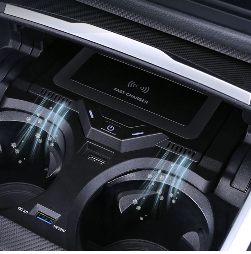 Auto drahtlose telefon ladegerät schnelle ladegerät lade pad panel lade halter für BMW G20 G21 G28 3 4 Serie 2019 2020 2021 Image