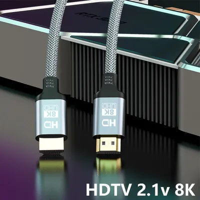 0,5-1,5 m hdmi 8k kabel 60hz 2,1 v 4k 144hz 3d tv high speed für computer monitor projektor ps Image