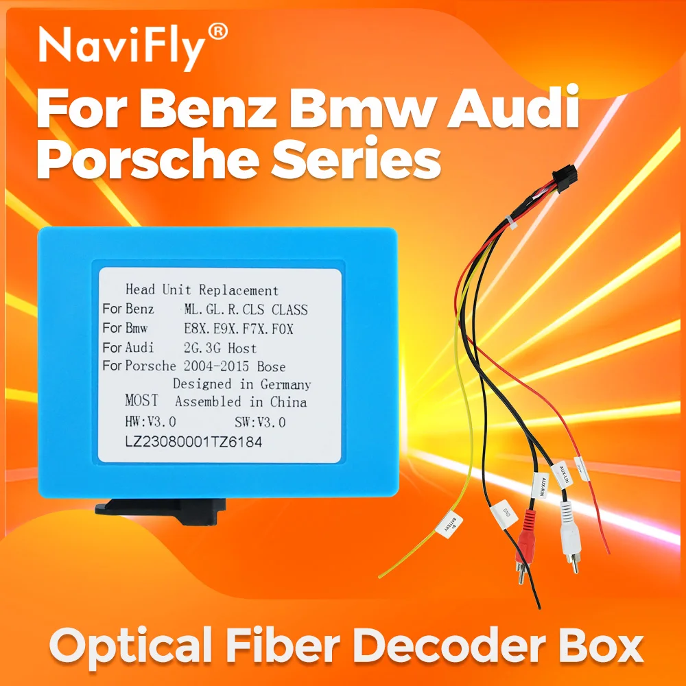 Android Zubehör Auto Radio Optische Faser Decoder Box Für Mercedes Benz ML/GL/R /W211w219/W220 für Porsche 911/boxster/Cayenne Image