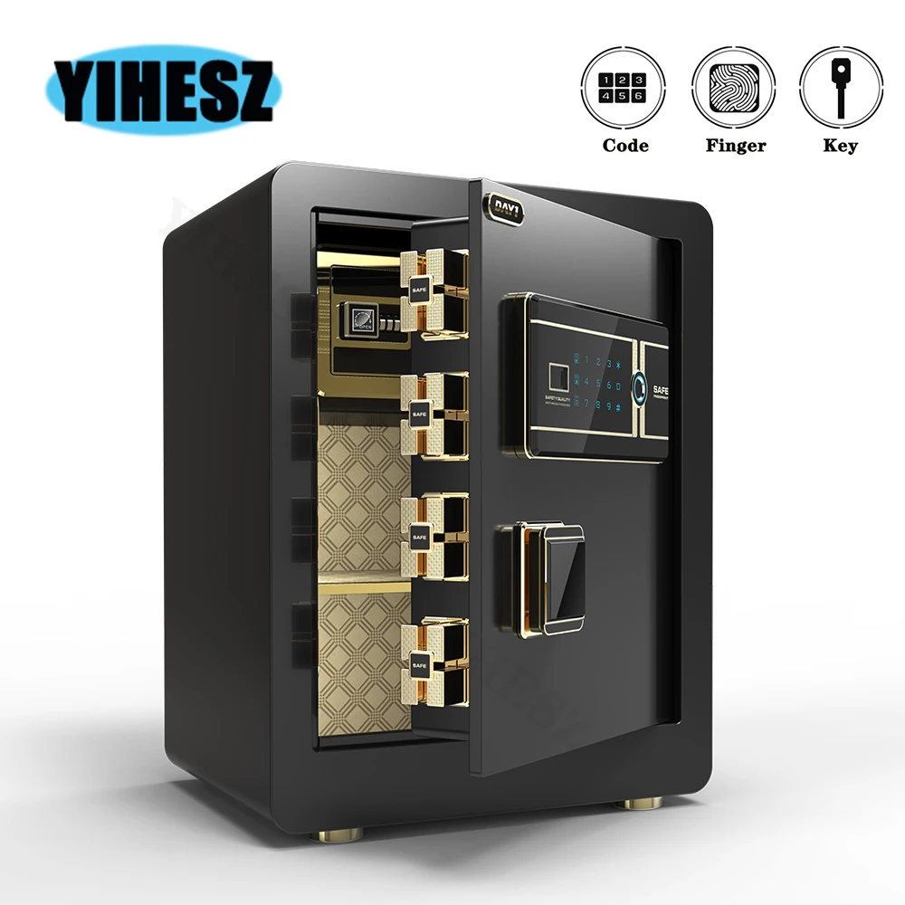 Digitale elektronische Sicherheit Sicherheits box Finger abdruck versteckte Form kleine Haushalt sicher Mini Finger abdruck Lagerung sicher volle Stahl box
