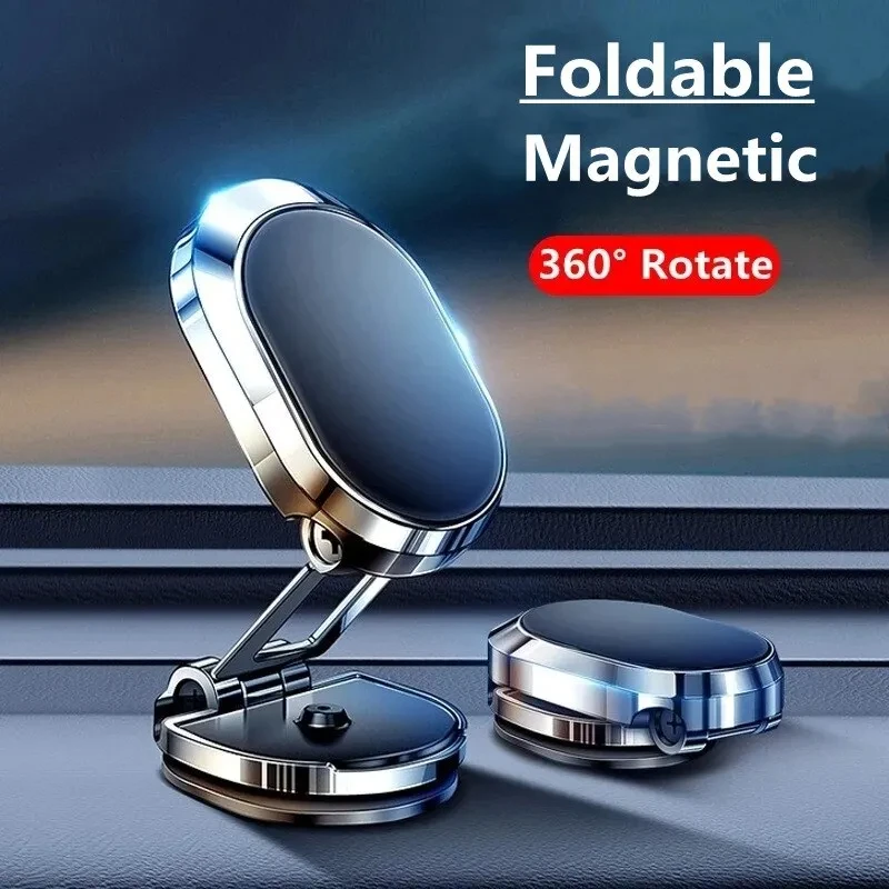 Rotierende Klapp Magnetische Halterung Auto Dashboard Navigation Metall Halterung Suspension Multiangle Einstellung Handy Universal Image