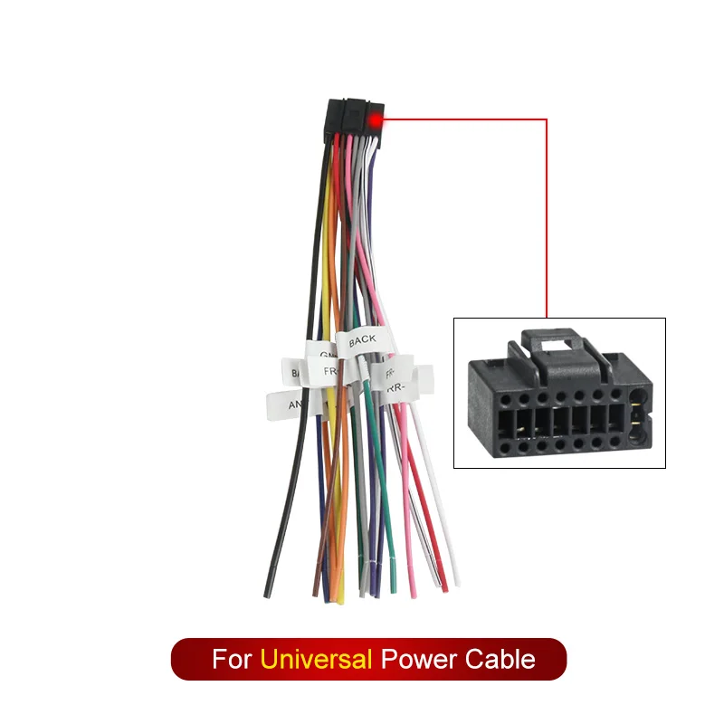 Für Universal Android Auto Radio Power Horn Draht Stecker 16 Pins ISO Kabel Audio Kabelbaum Adapter Stecker Auto Stereo Stecker Image