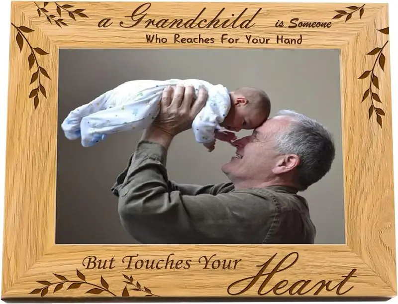 1 pc 6x4 inch Großeltern Bilderrahmen hängen/Tischplatte Holz Foto rahmen Rechteck Rahmen mit einem Enkel kind ist jemand