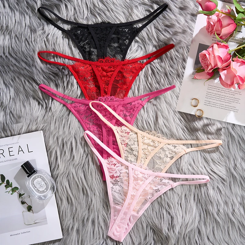 Damen sexy Unterwäsche Spitze Tanga Frauen Höschen transparent sexy G-String Image