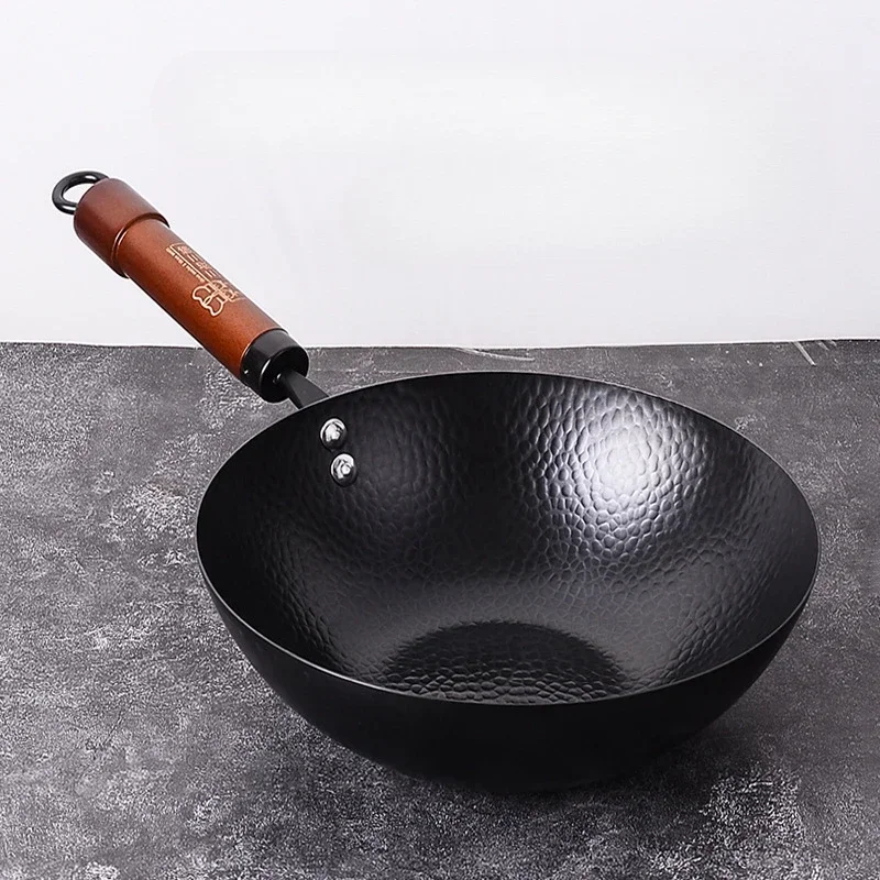 Zhang qiu Eisen topf Mini kleiner Eisen topf kleine Bratpfanne Haushalt für eine Person Gourmet Induktion sherd Eisen topf 28cm Image